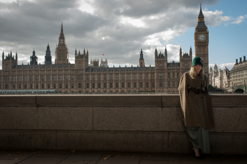 Woman exploring London 